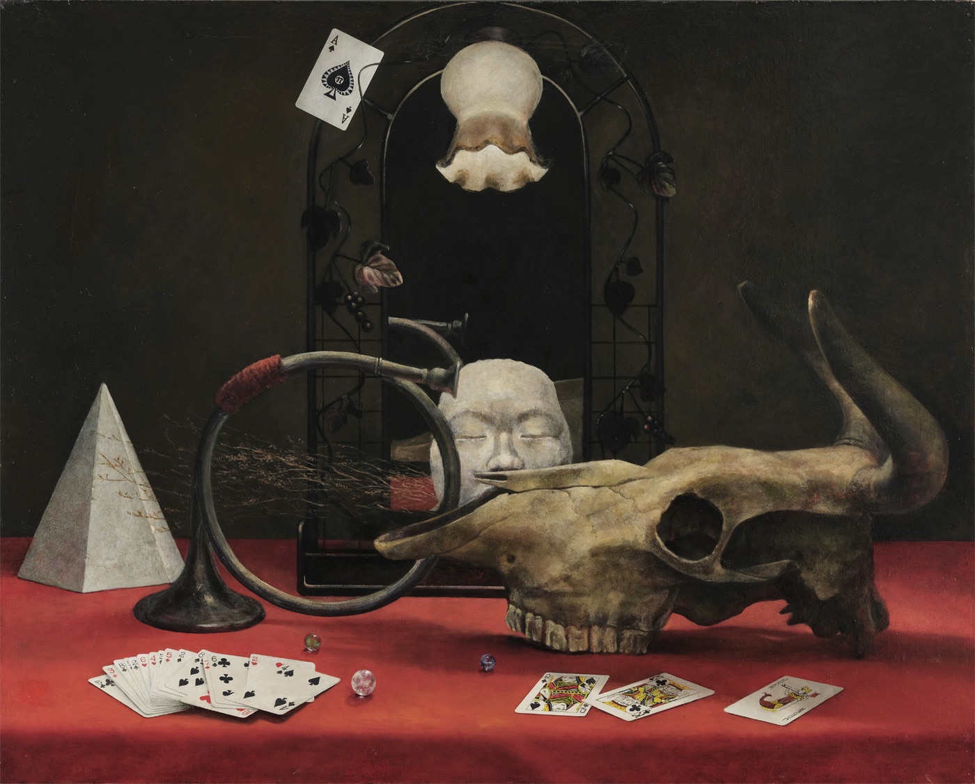 塩谷亮初期作品《静物習作》1992年 - 高校時代の油彩画習作、画家の基礎を築いた貴重な作品